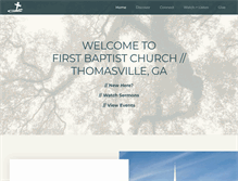 Tablet Screenshot of fbcthomasville.com